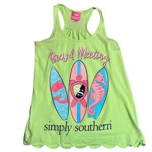 2/$15 Simply Southern Board Meeting‎ Scalloped Tank S (2763)